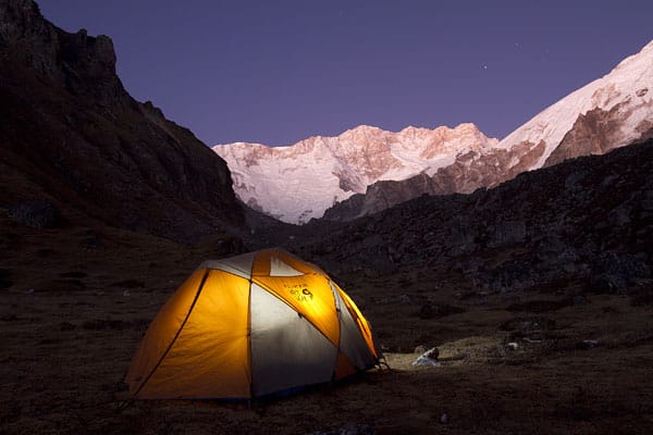 Camp in Okhtang, Kanchenjunga.