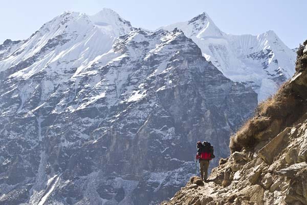 Wandern in den Höhen des Himalayas.