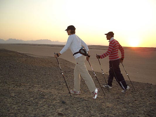 Nordic Walking in Ägypten.
