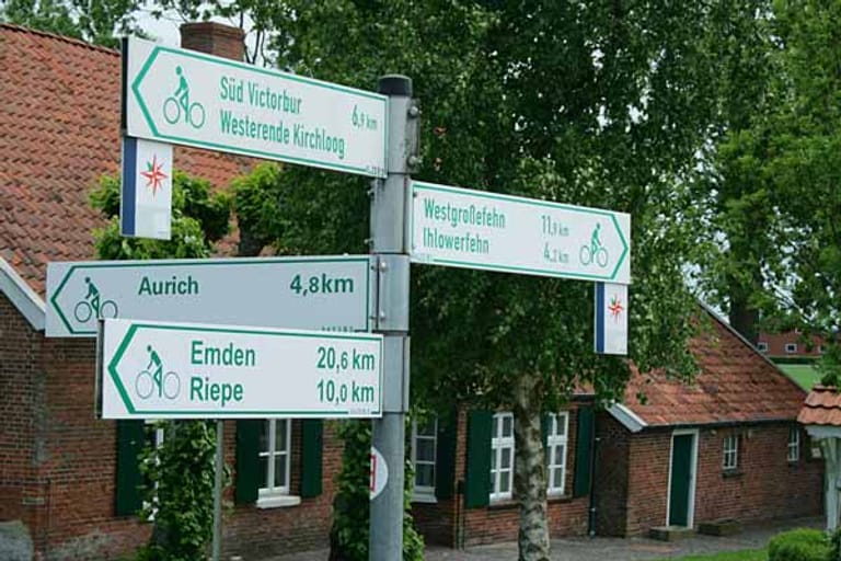Auch Radfahrer kommen in Ostfriesland voll auf ihre Kosten.