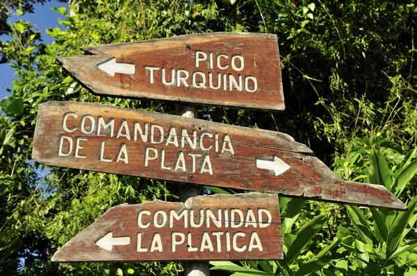 Wege zum Pico Turquino und zum Comandancia de la Plata.