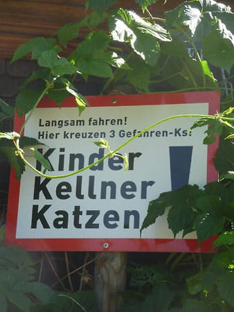 Hinweisschild am Bodensee-Königssee-Radweg