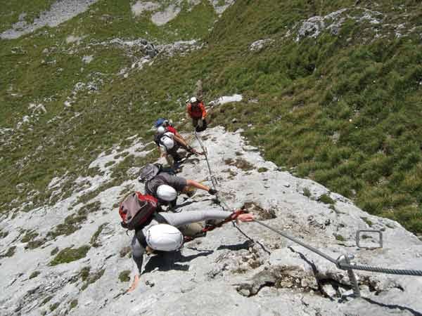Auf dem Weg zur Rofanspitze gibt es einige tolle Klettersteige zu meistern.