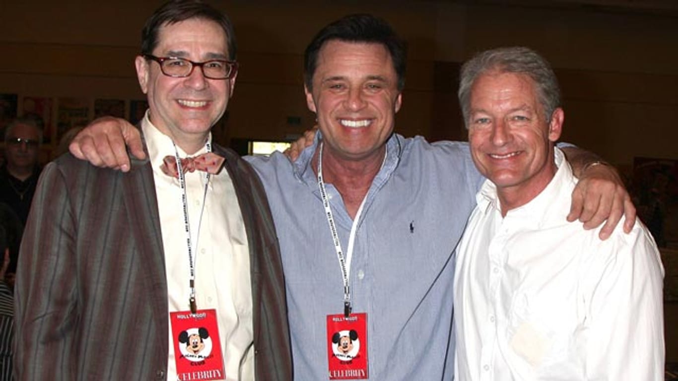 Die Darsteller aus dem Serienhit "Trio mit vier Fäusten" im Jahr 2010: Thom Bray, Joe Penny und Perry King (v.li.n.re.)