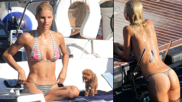 Michelle Hunziker zeigt ihren Knackpo.