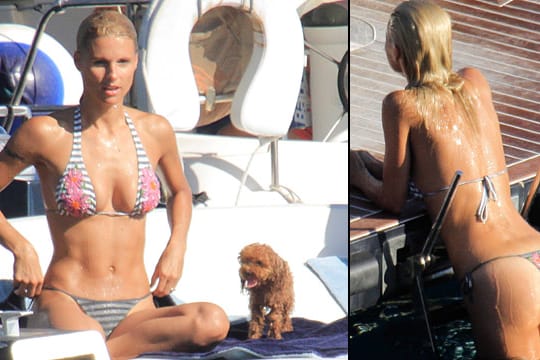 Michelle Hunziker zeigt ihren Knackpo.