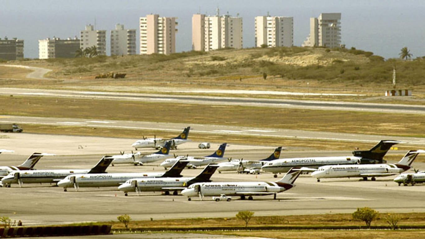 Flugzeuge der venezolanischen Airlinie Aeropostal, der zweitältesten noch existierenden Fluggesellschaft Südamerikas