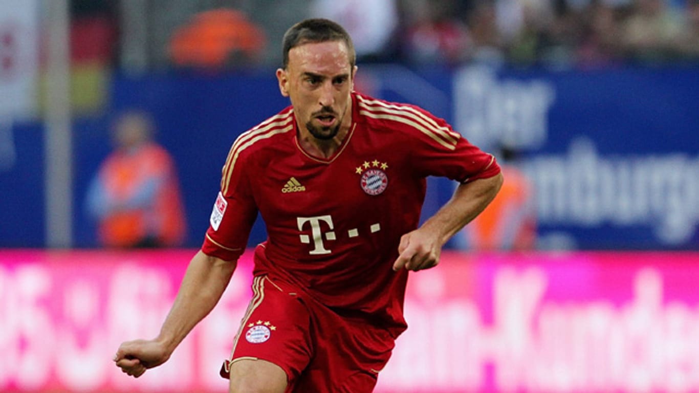 Franck Ribéry trägt das neue Bayern-Trikot.