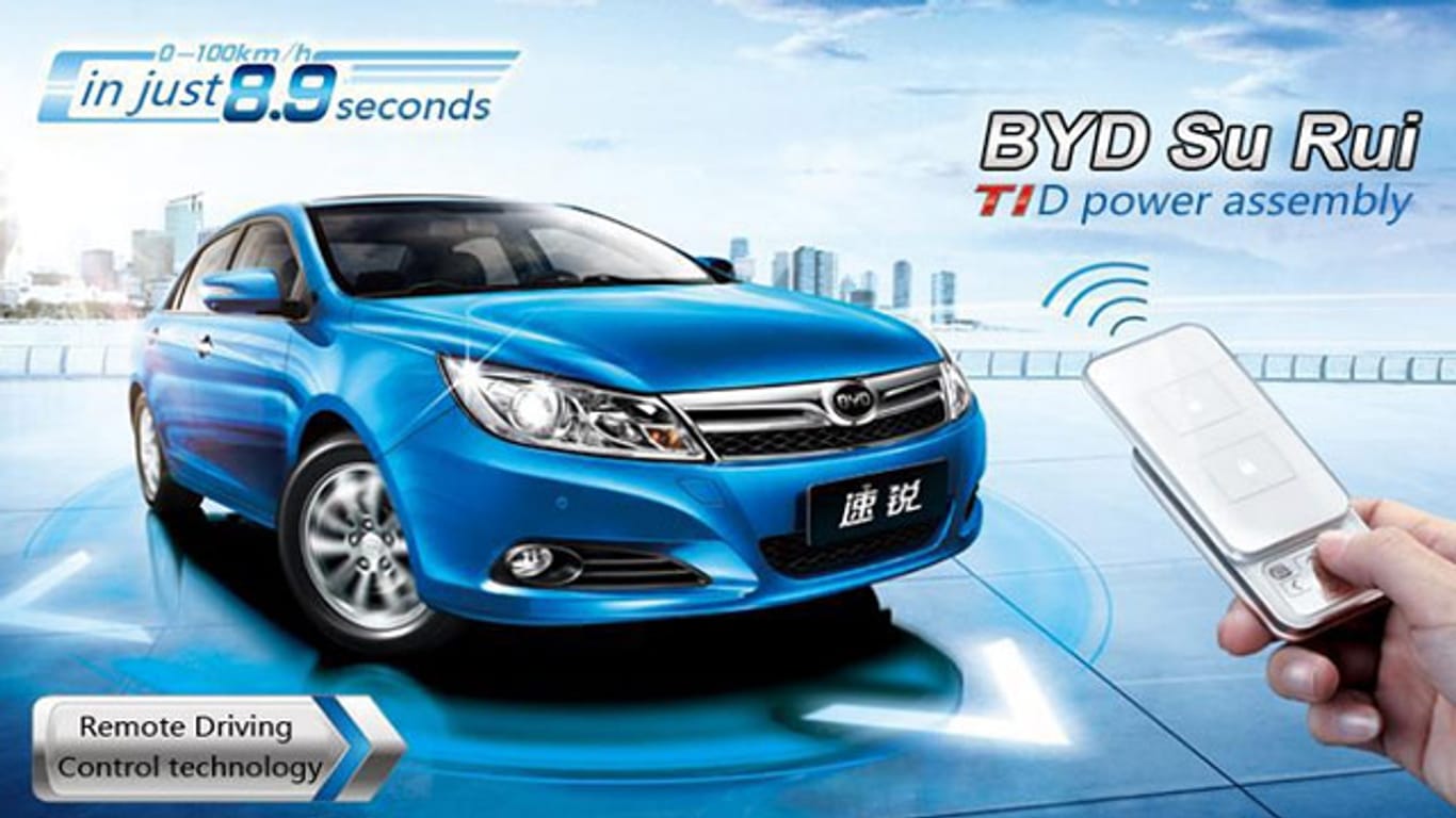 BYD F3 Su Rui: Mittels Controller kann das Auto ferngesteuert werden