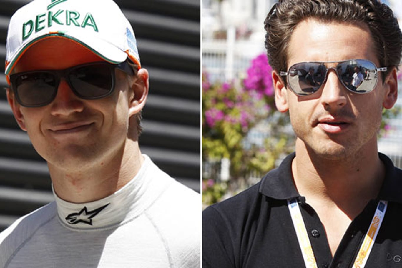 Nico Hülkenberg (li.) und Adrian Sutil sind als mögliche Fahrer bei Ferrari im Gespräch.