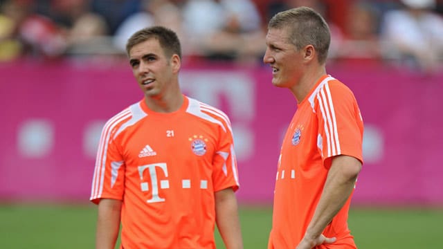 An Philipp Lahm (li.) und Bastian Schweinsteiger entzündet sich immer wieder die Führungsspielerdebatte. An Philipp Lahm (li.) und Bastian Schweinsteiger entzündet sich immer wieder die Führungsspielerdebatte.