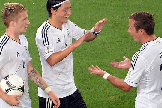 Marco Reus, Mesut Özil und Mario Götze.