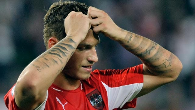 Marko Arnautovic hatte den Ausgleichstreffer für Österreich auf dem Fuß.
