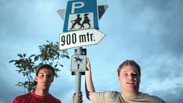 Wandern extrem: Dennis Bettin und Marco Storsberg.