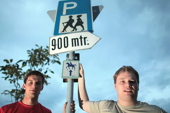 Wandern extrem: Dennis Bettin und Marco Storsberg.