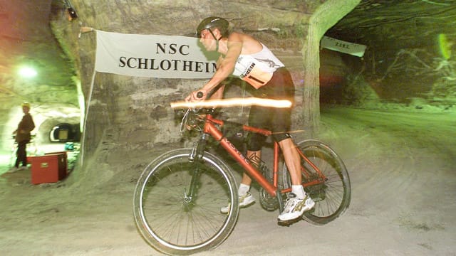 Der Extrem-Duathlon in rund tausend Meter Tiefe im Erlebnisbergwerk in Sondershausen war einer der ersten weltweit dieser Art.