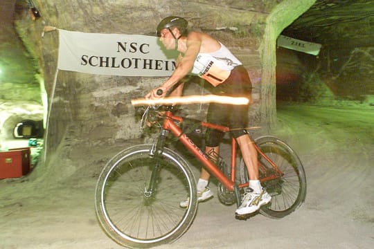 Der Extrem-Duathlon in rund tausend Meter Tiefe im Erlebnisbergwerk in Sondershausen war einer der ersten weltweit dieser Art.