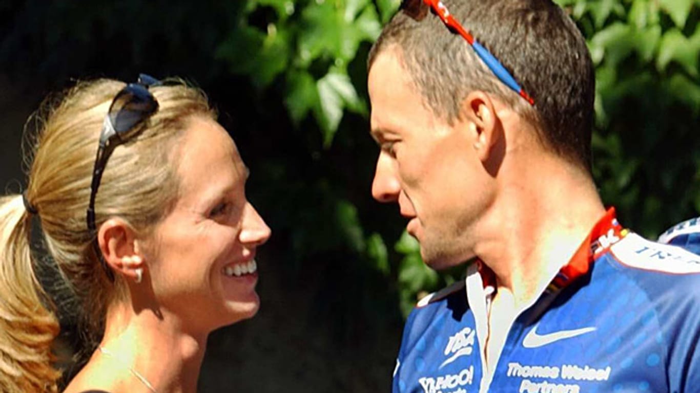 Lance Armstrong und seine damalige Frau Kristin im Jahr 2002.