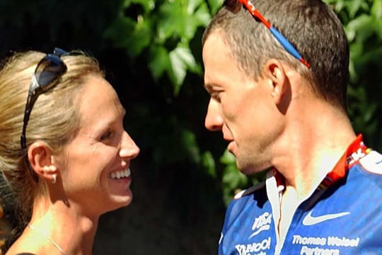 Lance Armstrong und seine damalige Frau Kristin im Jahr 2002.