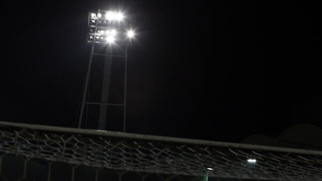 Flutlichtanlage im Fußballstadion von Graz Flutlichtanlage im Fußballstadion von Graz