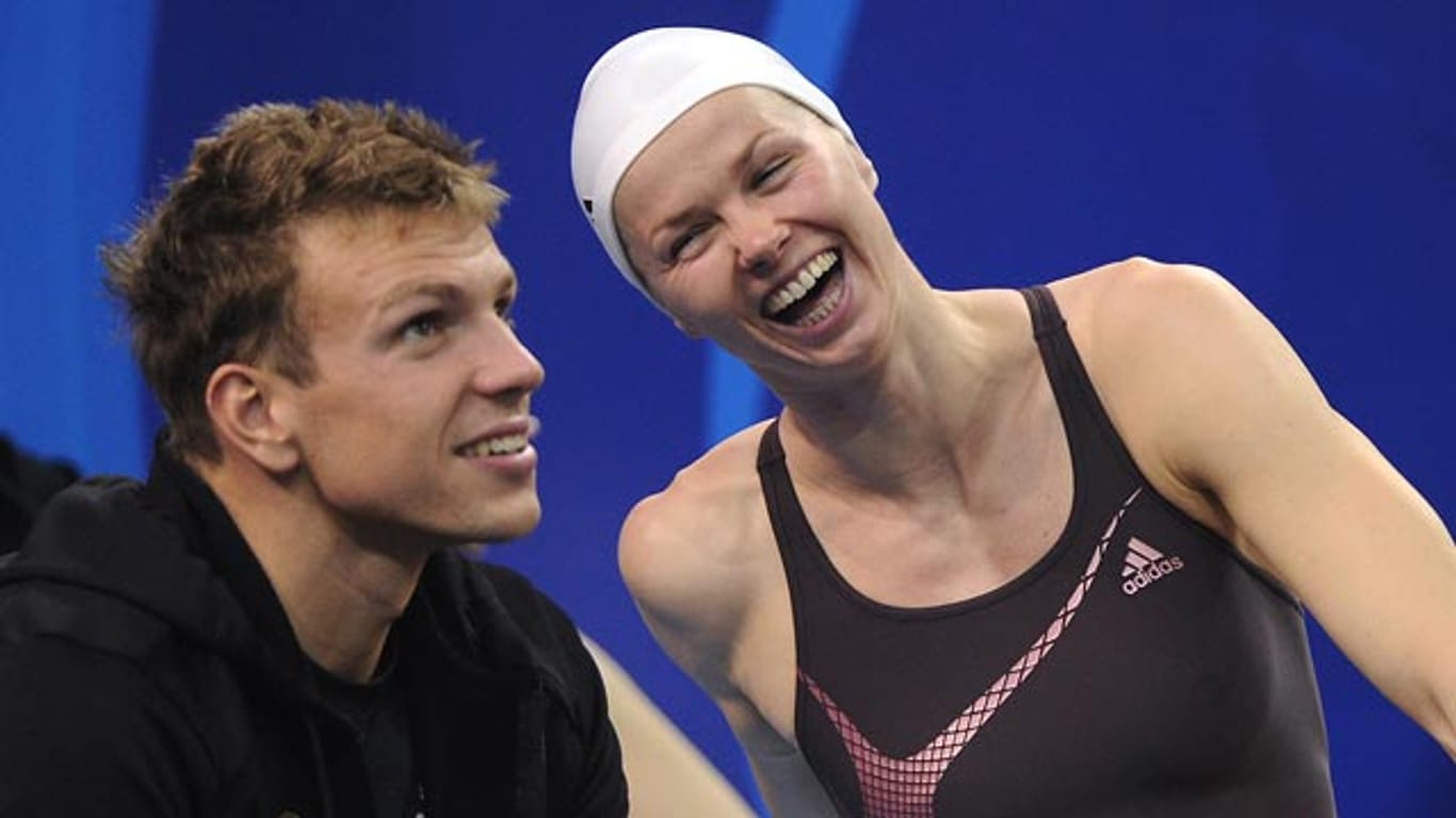 Paul Biedermann (li.) und Britta Steffen (re.) sind die derzeit erfolgreichsten Schwimmer Deutschlands.