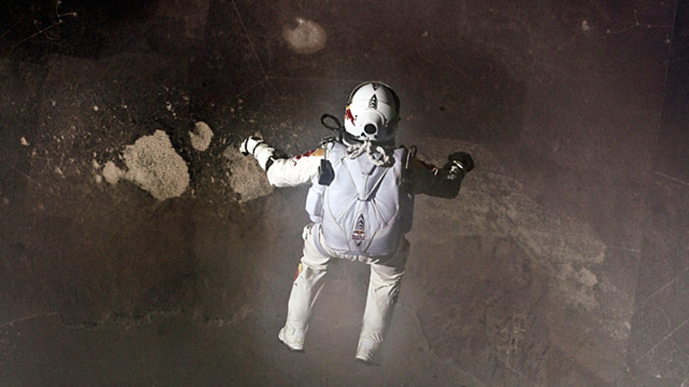 Felix Baumgartner sprang durch die Stratosphäre.