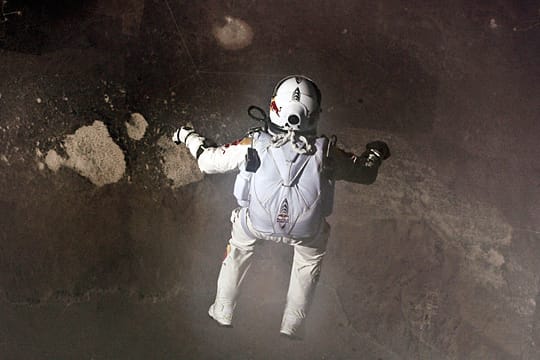Felix Baumgartner sprang durch die Stratosphäre.