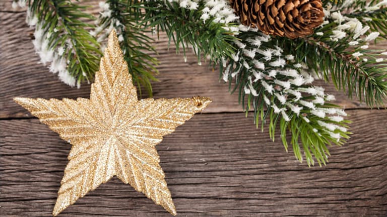 Weihnachtsstern mit Glitzer und Gold – perfekt für die Weihnachtsdeko.