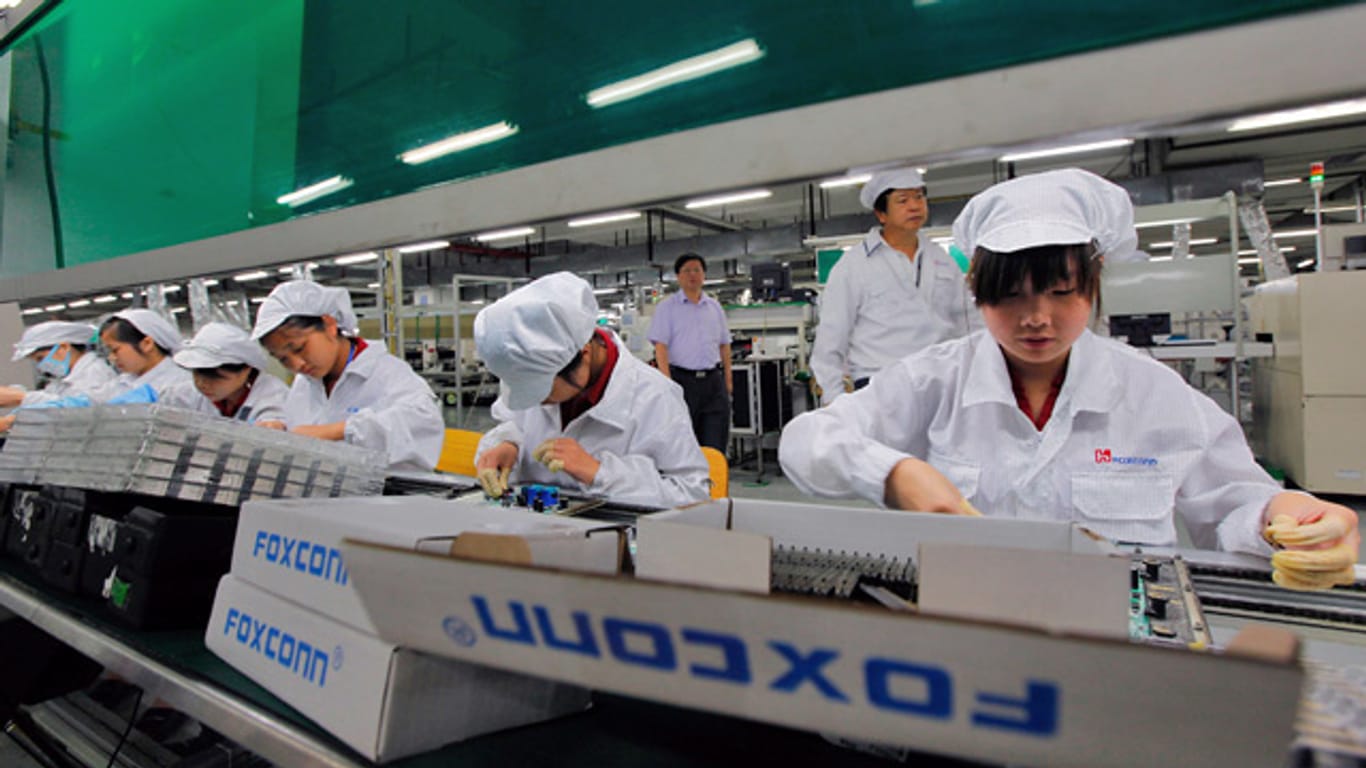 Foxconn-Produktion im Lunghua-Werk in Shenzhen, China