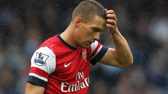 Lukas Podolski vom FC Arsenal Lukas Podolski vom FC Arsenal