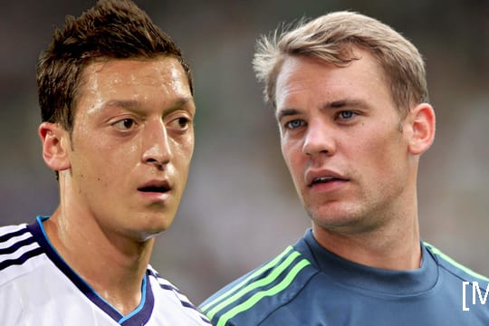 Unter den 23 Auserwählten bei der Wahl zum Weltfußballer: Özil (li.) und Neuer.