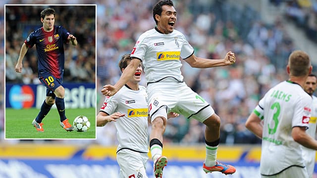 Spielt Juan Arango (li.) derzeit so gut wie Barcelonas Lionel Messi?