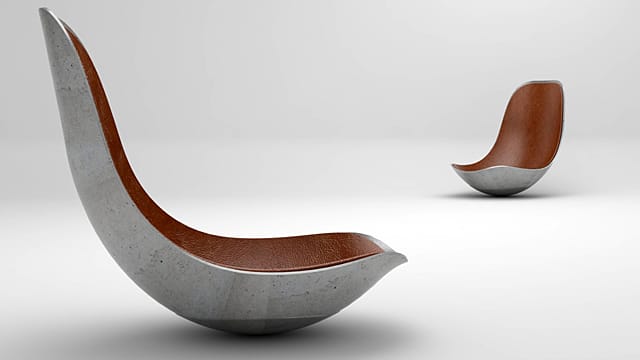 Die Dresdner Designer von Paulsberg kreierten einen Schaukelstuhl aus Beton. Die Dresdner Designer von Paulsberg kreierten einen Schaukelstuhl aus Beton.