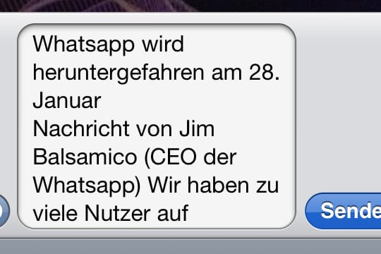 Angebliche WhatsApp-Nachricht verunsichert Nutzer.