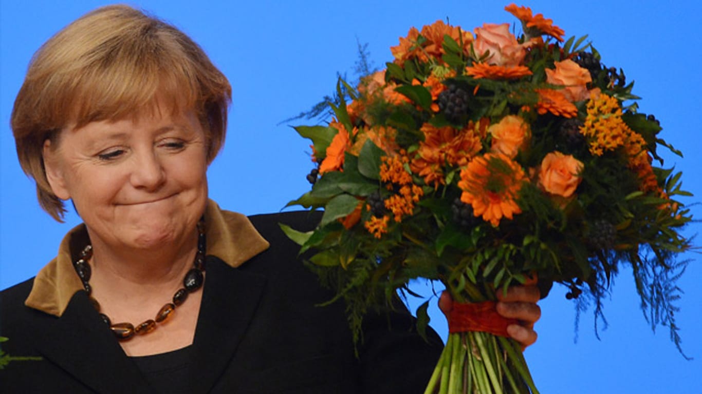 Kanzlerin Angela Merkel nach ihrer Wiederwahl zur CDU-Parteivorsitzenden