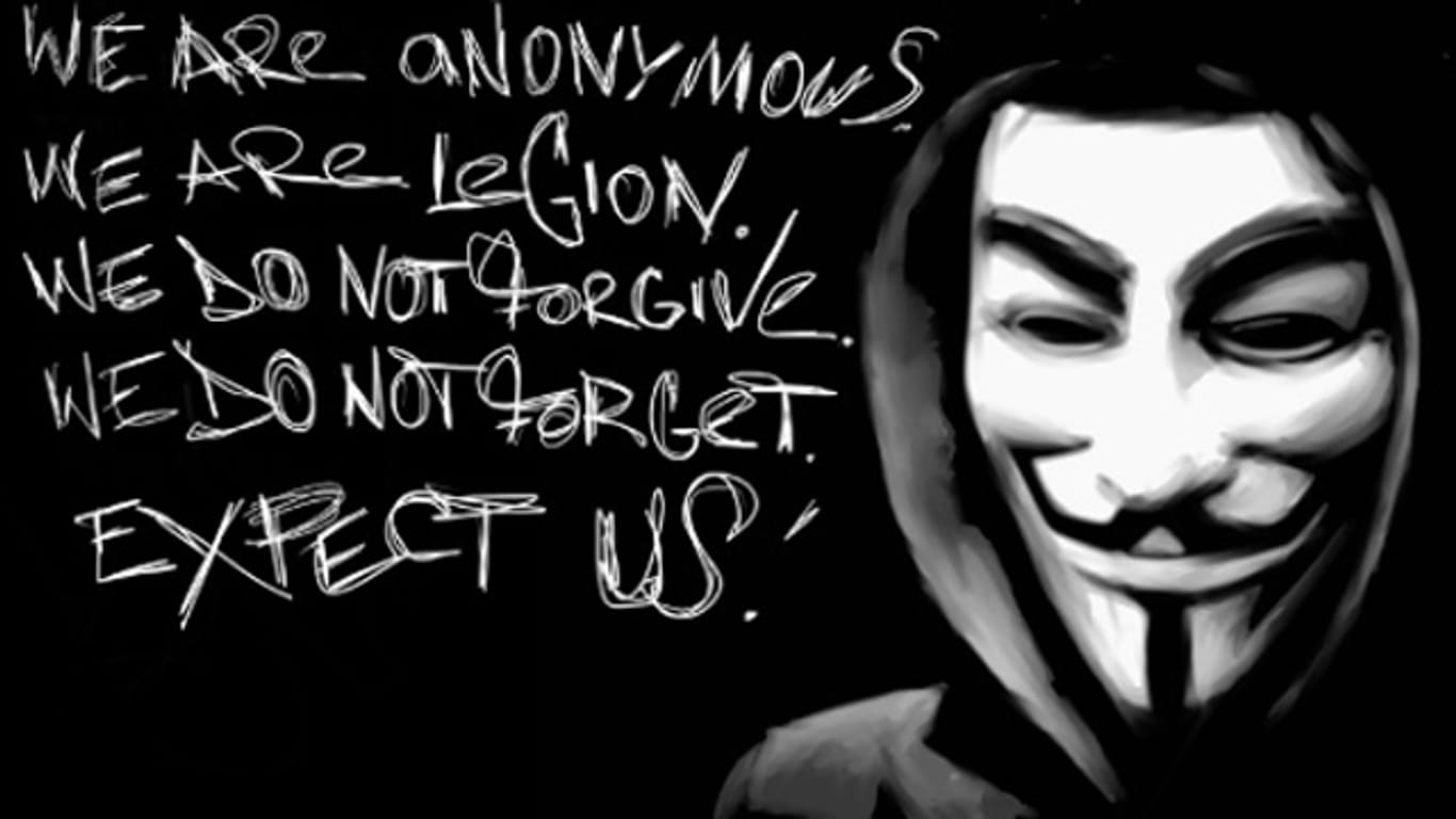 Screenshot der Anonymous-Ransomware.