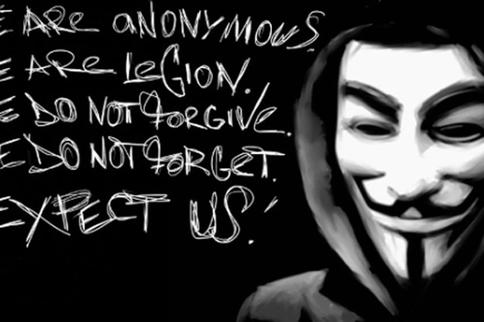Screenshot der Anonymous-Ransomware.