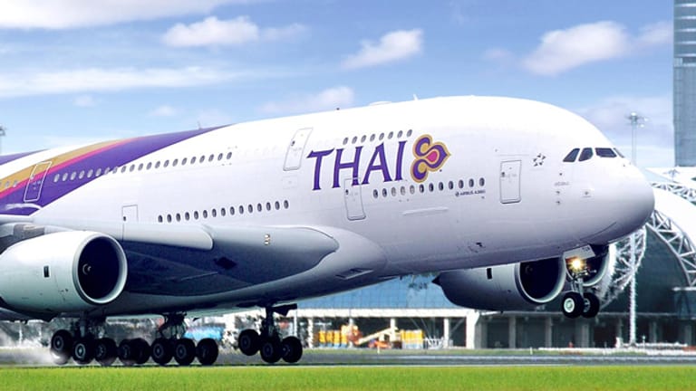 Die A380 von Thai Airways fliegt auch nach Deutschland