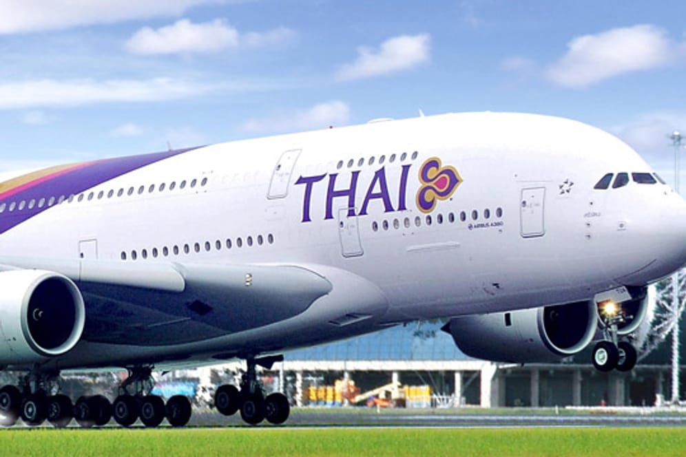 Die A380 von Thai Airways fliegt auch nach Deutschland