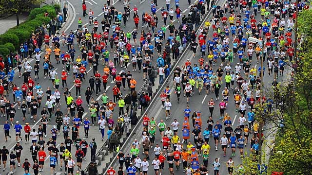 Beim Vienna City Marathon im Freien stimmte noch alles.