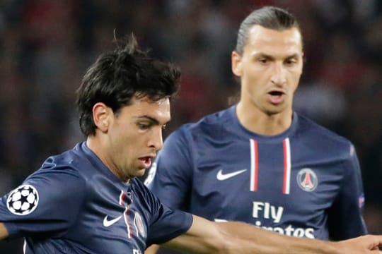 Nicht die besten Freunde: PSG-Spieler Javier Pastore (li.) und Zlatan Ibrahimovic.