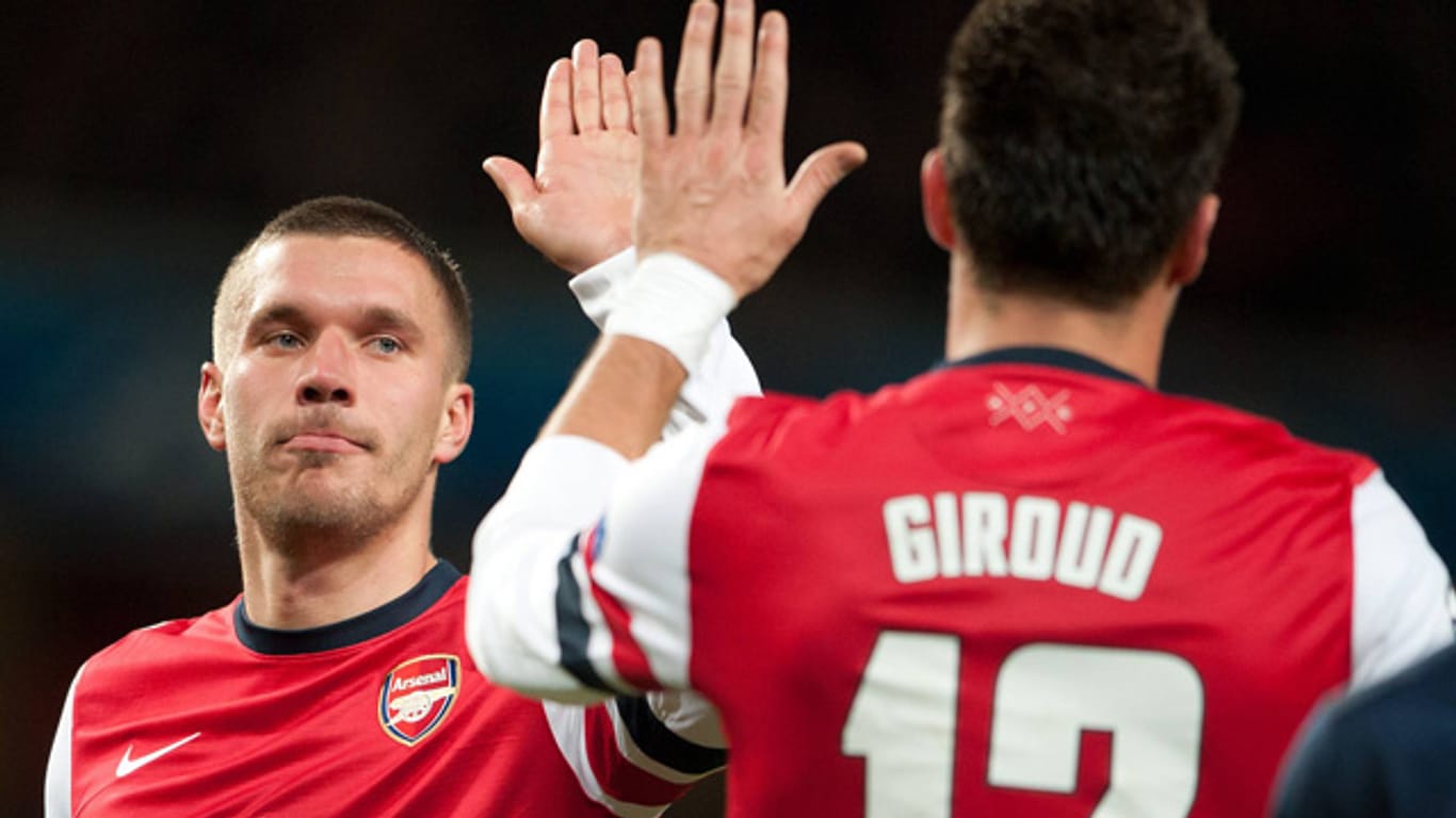 Lukas Podolski und Olivier Giroud wechselten im Sommer zum FC Arsenal.
