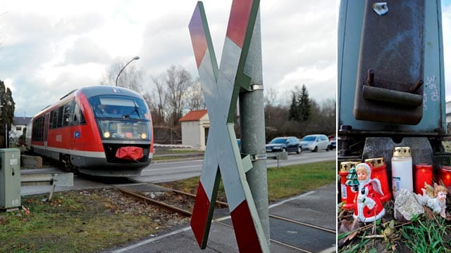 Der Bahnübergang in Günzburg, an dem zwei Mädchen starben