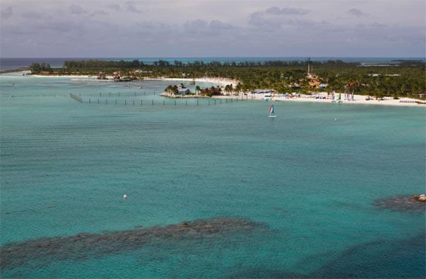 "Castaway Cay", die zu den Bahamas zählende Privatinsel von Disney Cruise Line.