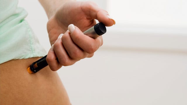 Insulin spritzen: eine unangenehme Sache