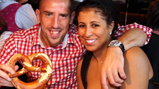 Franck Ribery und seine Frau Wahiba.