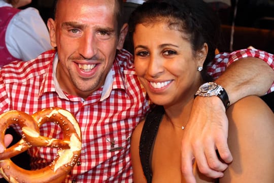 Franck Ribery und seine Frau Wahiba.