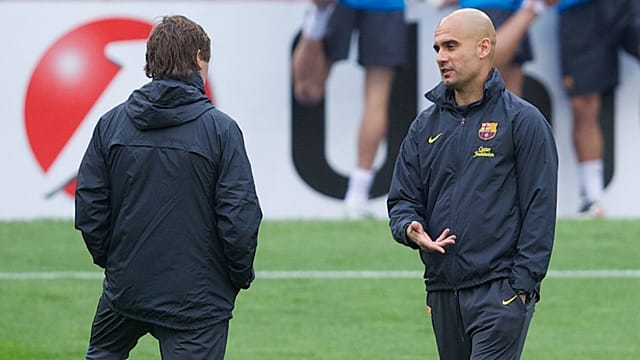 In Barcelona kommunizierte Pep Guardiola auf spanisch und katalanisch, bei den Bayern wird er das Training auf Deutsch leiten. In Barcelona kommunizierte Pep Guardiola auf spanisch und katalanisch, bei den Bayern wird er das Training auf Deutsch leiten.