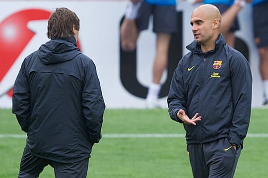 In Barcelona kommunizierte Pep Guardiola auf spanisch und katalanisch, bei den Bayern wird er das Training auf Deutsch leiten.