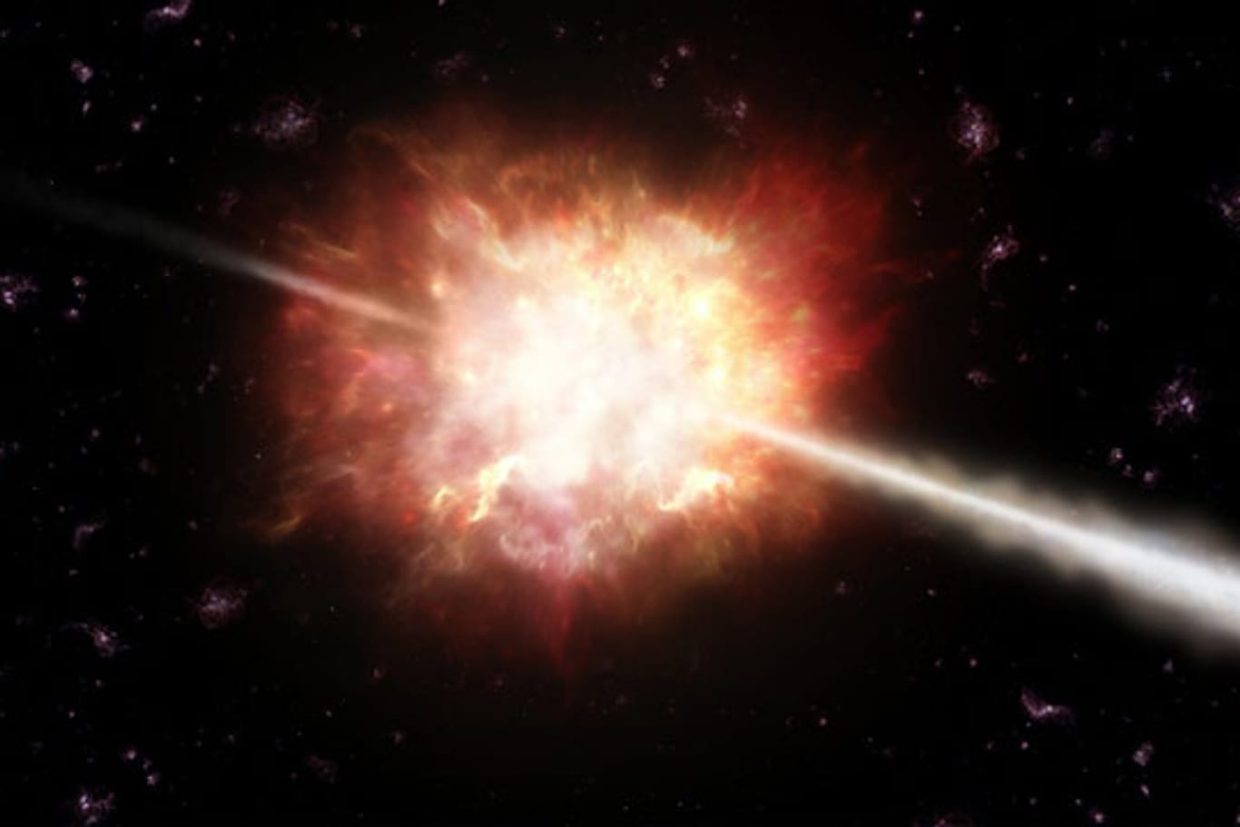 Explosion von Gamma-Strahlung (Illustration)